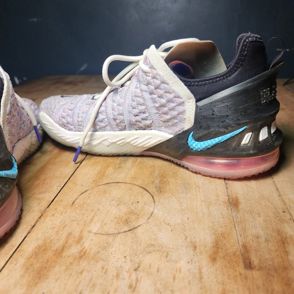 LeBron Witness 6 Kids Basketball Shoes Sneakers Coconut Milk Polarized Blue 4.5 - Picture 6 of 11